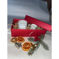 Pomysł na prezent ZESTAW ŚWIĄTECZNY naturalnych świec o zapachu ŚWIEŻE MANGO