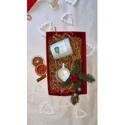 Pomysł na prezent ZESTAW ŚWIĄTECZNY naturalnych świec o zapachu ŚWIEŻE MANGO