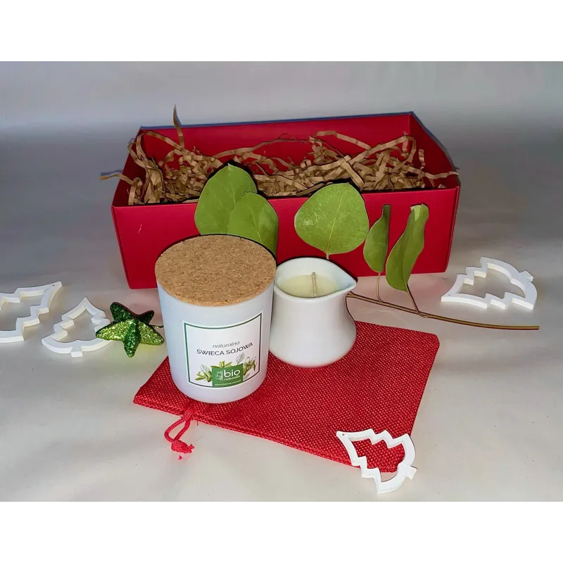 ZESTAW na prezent z naturalnych świec o zapachu RAJSKI GRAPEFRUIT