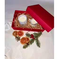 ZESTAW na prezent z naturalnych świec o zapachu RAJSKI GRAPEFRUIT