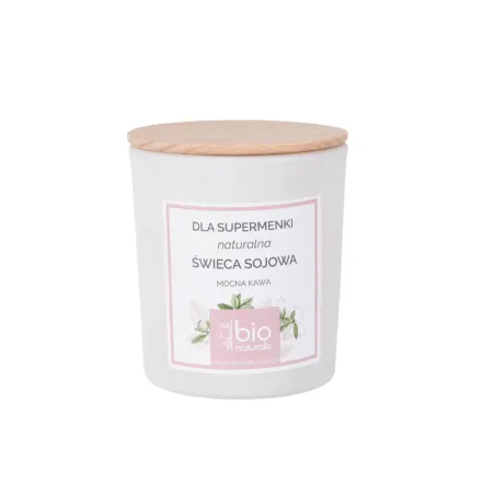 ŚWIECA SOJOWA o zapachu MOCNEJ KAWY- biała