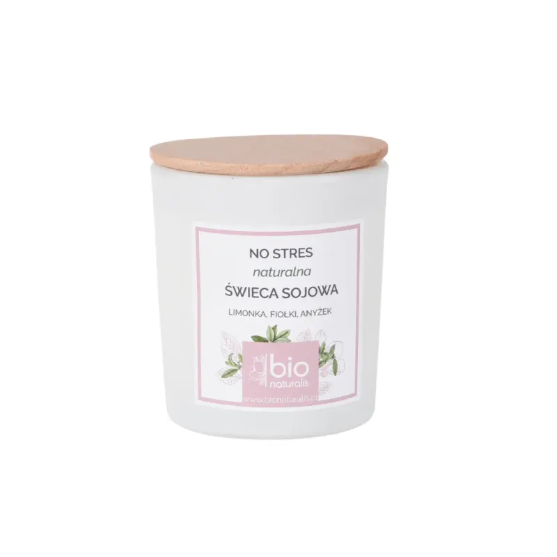 Naturalna świeca zapachowa marki Bionaturalis o zapachu fiołków
