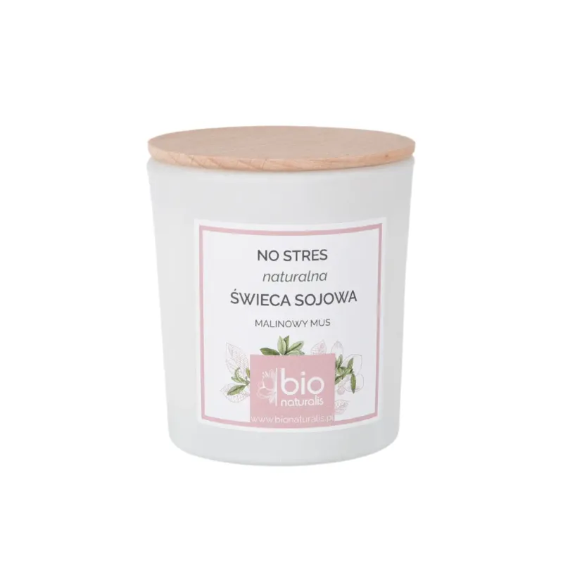 NATURALNA ŚWIECA zapachowa, sojowa z olejkiem z malin