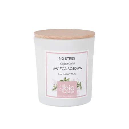 NATURALNA ŚWIECA zapachowa, sojowa z olejkiem z malin