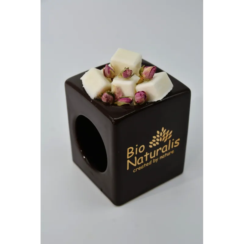 Kominek ceramiczny brązowy